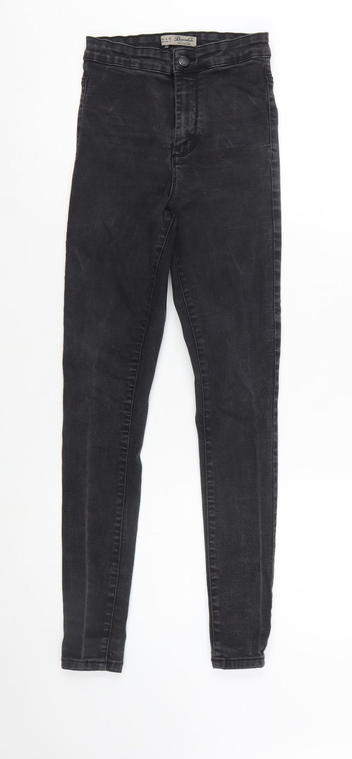 Denim Co Womens Black Skinny Jeans Size 8 Slim Fit Stretch