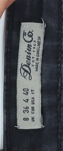Denim Co Womens Black Skinny Jeans Size 8 Slim Fit Stretch