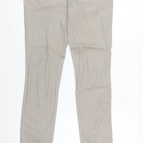Vila Clothes Women Beige Chino Trousers W29 L32 Slim Fit