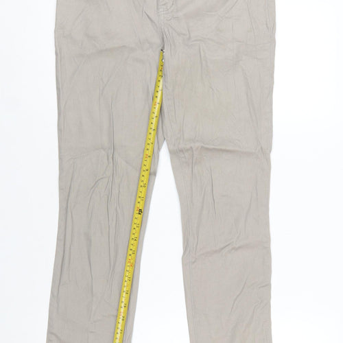 Vila Clothes Women Beige Chino Trousers W29 L32 Slim Fit