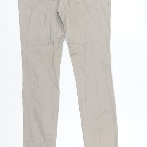 Vila Clothes Women Beige Chino Trousers W29 L32 Slim Fit