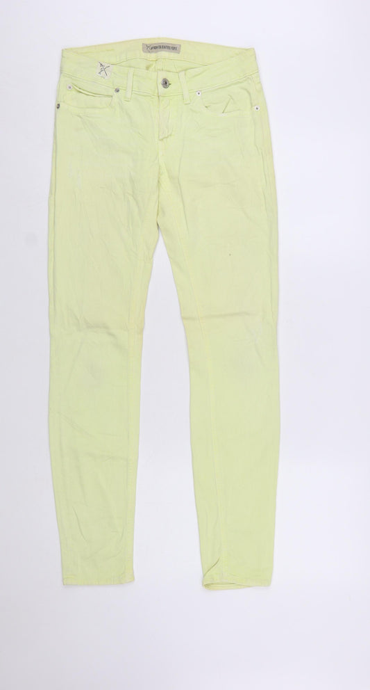Drykorn Women's Yellow Skinny Jeans Size 27 Slim Fit Denim