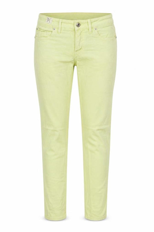 Front view of Drykorn Women's Yellow Skinny Jeans, size 27 Slim, Fit Denim