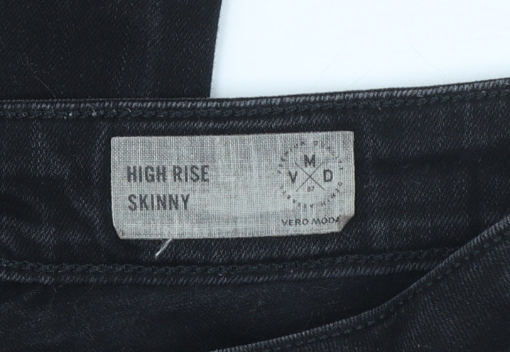 Vero Moda Women’s Black High Rise Skinny Jeans M Slim Fit