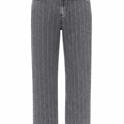 Topshop Women’s Grey Straight Leg Jeans Size 8 Frayed Hem 26W 30L