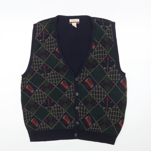 Jos.A.Bank Men's Multicoloured Argyle Wool Knit Vest M Classic