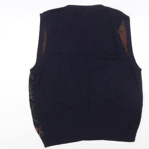 Jos.A.Bank Men's Multicoloured Argyle Wool Knit Vest M Classic