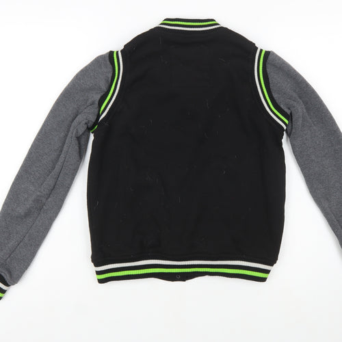 Theory Wear Women Black & Grey Varsity Full Zip Sweatshirt S