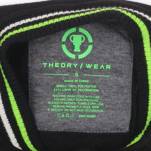 Theory Wear Women Black & Grey Varsity Full Zip Sweatshirt S