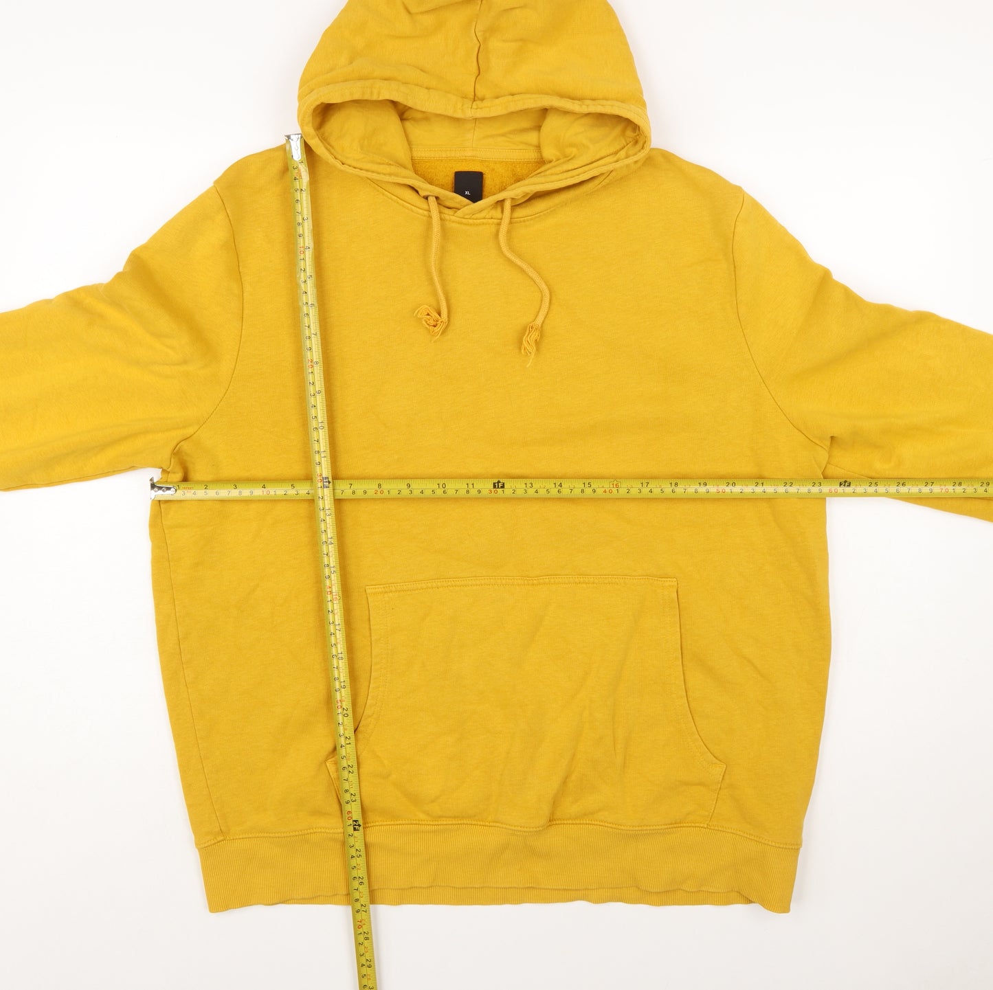 New Look Men’s Yellow XL Pullover Hoodie Cotton Blend