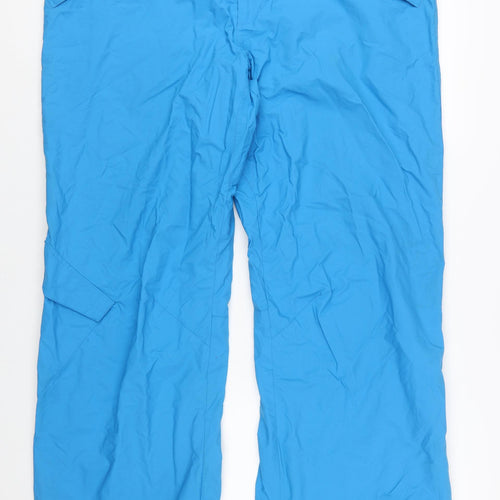 Columbia Men Blue Waterproof Insulated Snow Pants L Regular Winter