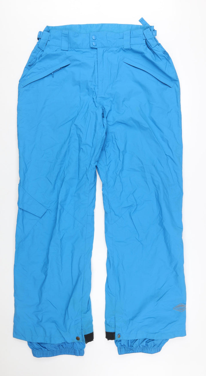 Columbia Men Blue Waterproof Insulated Snow Pants L Regular Winter