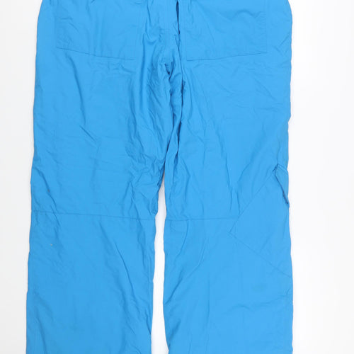 Columbia Men Blue Waterproof Insulated Snow Pants L Regular Winter
