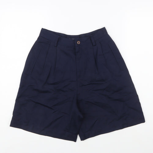Lizsport Women's Blue Bermuda Pleated Shorts Size 10
