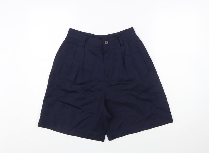 Lizsport Women's Blue Bermuda Pleated Shorts Size 10