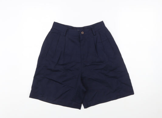 Lizsport Women's Blue Bermuda Pleated Shorts Size 10