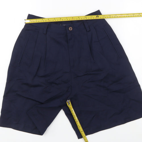 Lizsport Women's Blue Bermuda Pleated Shorts Size 10