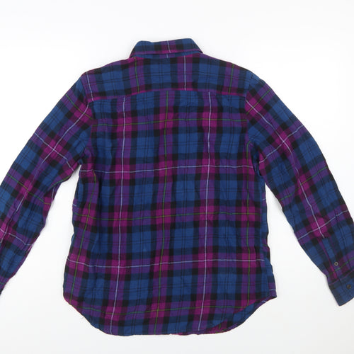 Chaps Women's Multicoloured Plaid Cotton Long Sleeve Button-Up Shirt M