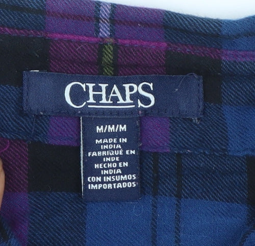 Chaps Women's Multicoloured Plaid Cotton Long Sleeve Button-Up Shirt M