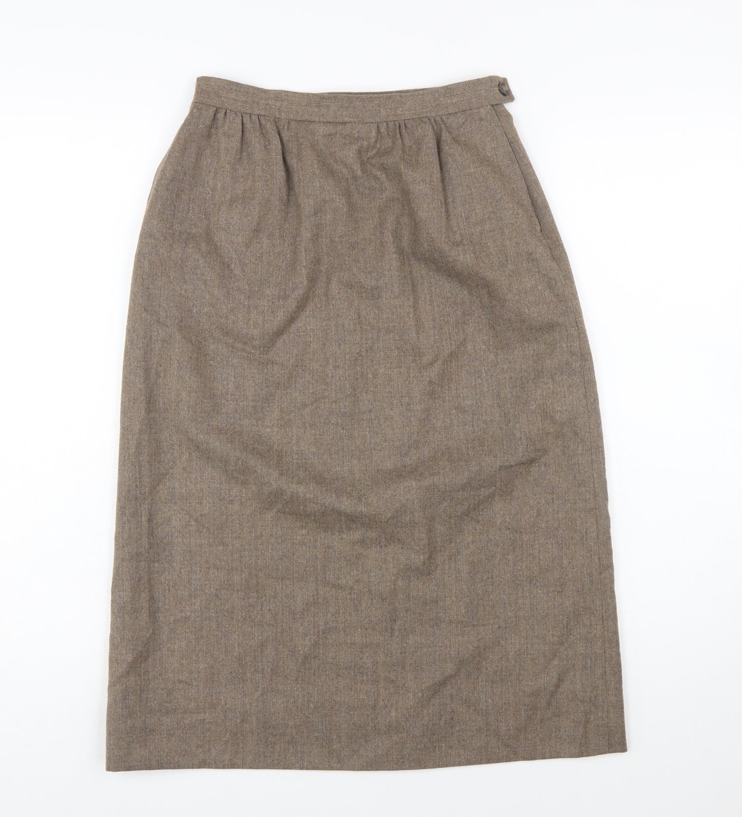 Post Horn Women's Brown Wool Midi Pencil Skirt Size 10