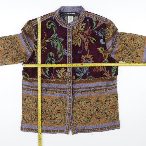 Sag Harbor Petite Multicoloured Floral Brocade Jacket Women's Size 6