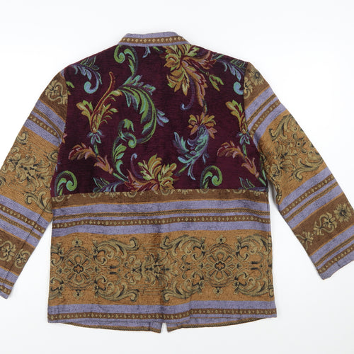 Sag Harbor Petite Multicoloured Floral Brocade Jacket Women's Size 6