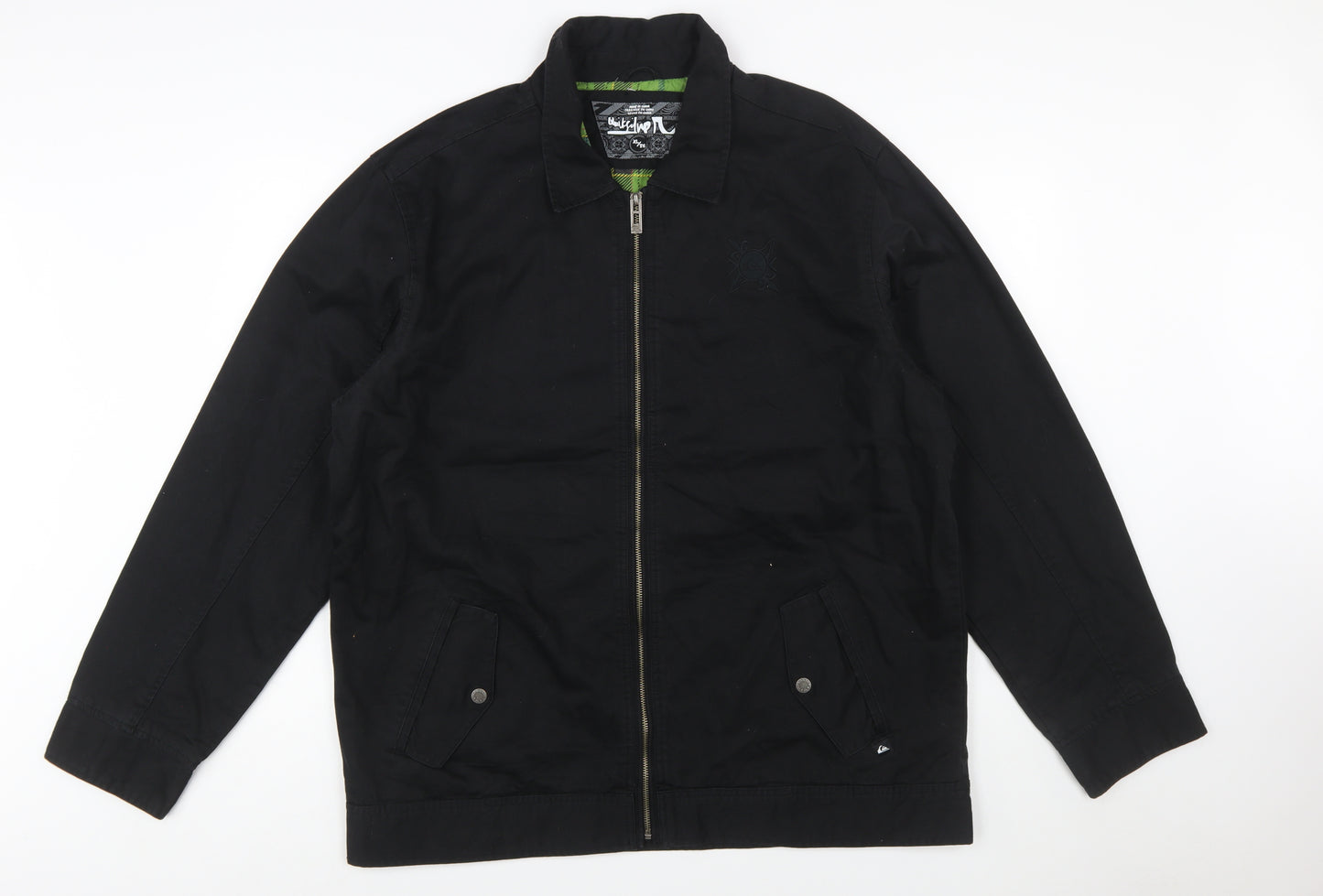 Quiksilver Men’s Black Cotton XL Full Zip Casual Jacket