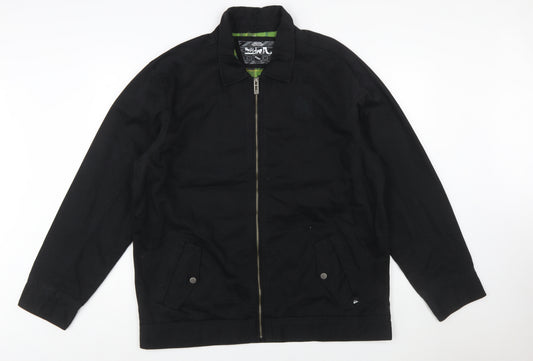 Quiksilver Men’s Black Cotton XL Full Zip Casual Jacket