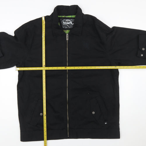 Quiksilver Men’s Black Cotton XL Full Zip Casual Jacket