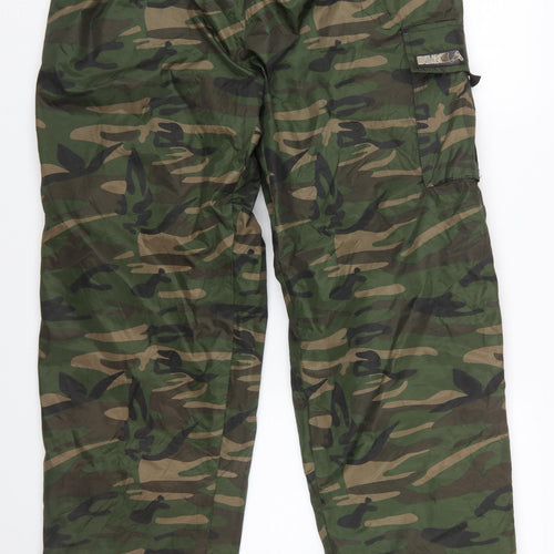 High Arctic Men's Green Camouflage Cargo Trousers Size M