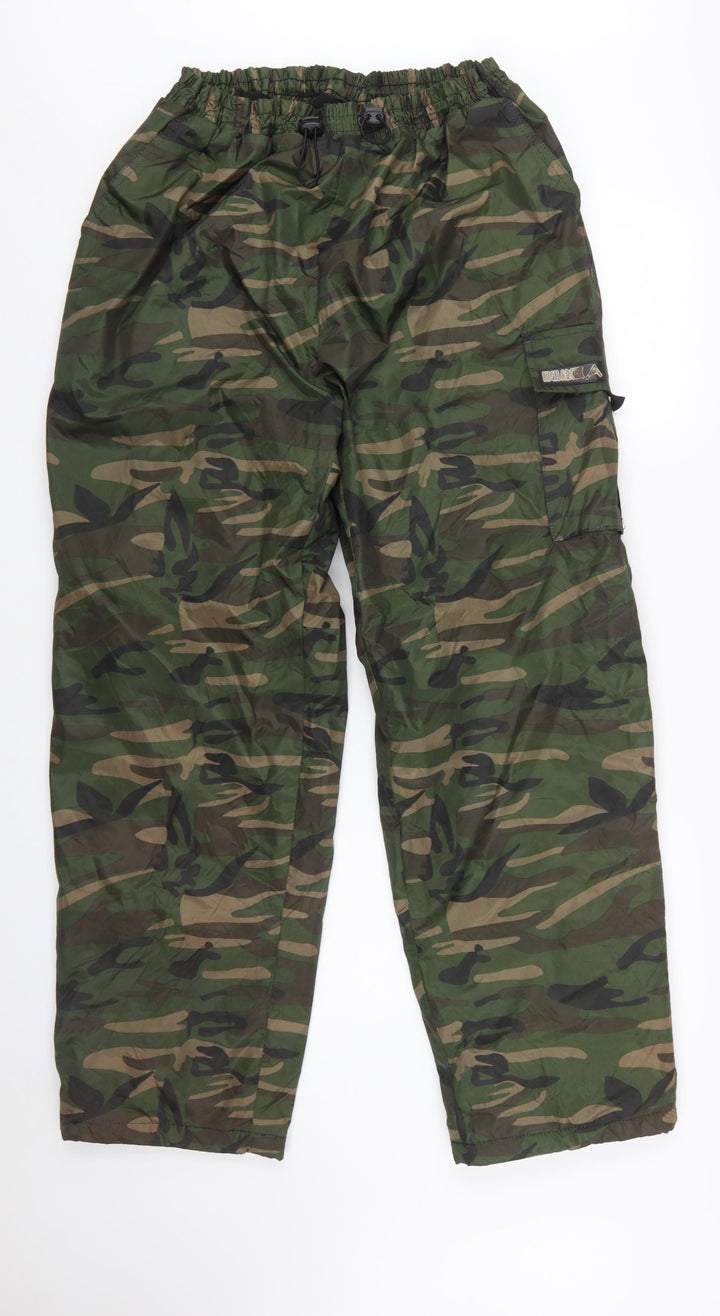 High Arctic Men's Green Camouflage Cargo Trousers Size M