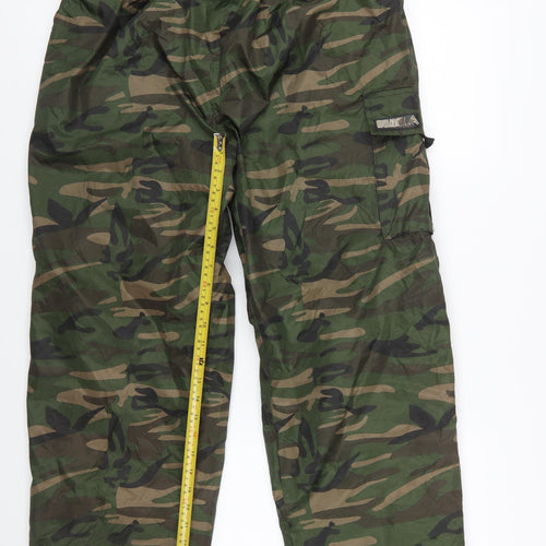 High Arctic Men's Green Camouflage Cargo Trousers Size M