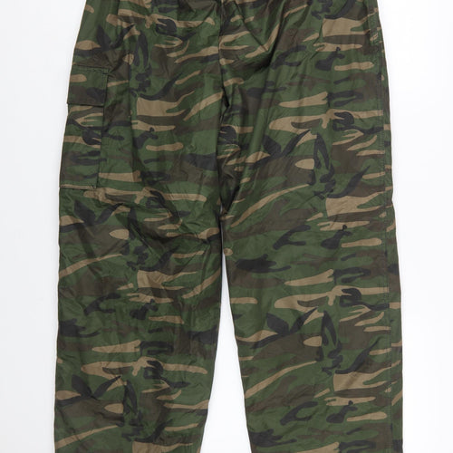 High Arctic Men's Green Camouflage Cargo Trousers Size M