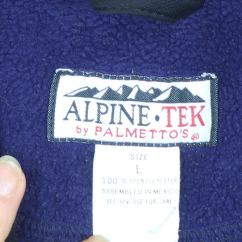 Alpine Tek Men's Blue Fleece Full Zip Outdoor Jacket Size L