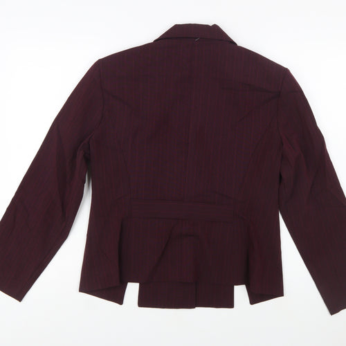 Sag Harbor Dress Women's Burgundy Pinstripe Suit Jacket Size 12