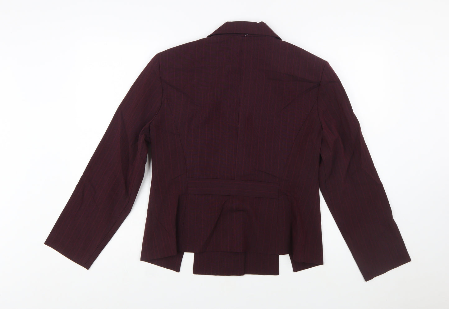Sag Harbor Dress Women's Burgundy Pinstripe Suit Jacket Size 12