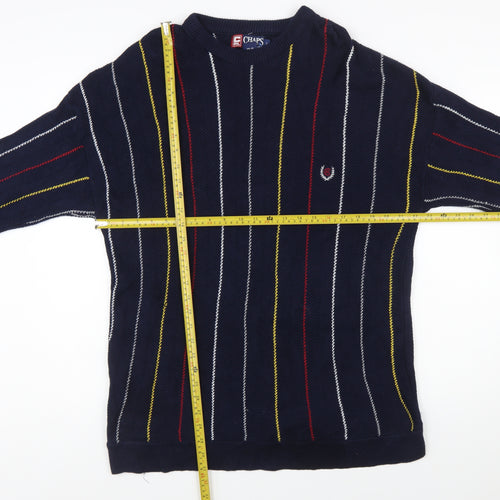 Chaps Ralph Lauren Men's Blue Striped Cotton Jumper L