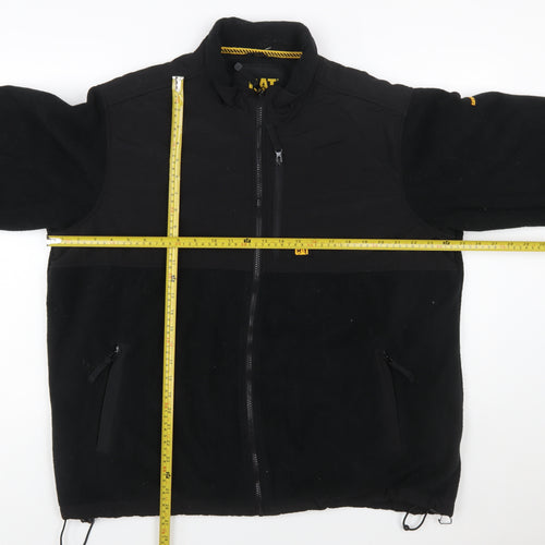 CAT Men's Black XL Fleece Workwear Jacket Full Zip Outdoor