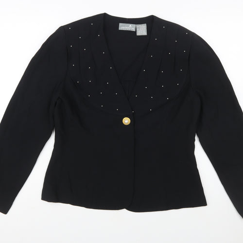 Liz Claiborne Women’s Black Size 12 Shawl Collar Tuxedo Blazer
