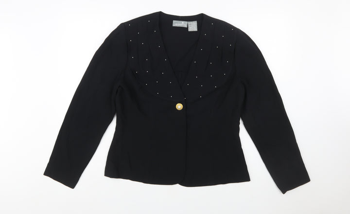 Liz Claiborne Women’s Black Size 12 Shawl Collar Tuxedo Blazer