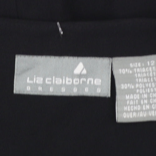 Liz Claiborne Women’s Black Size 12 Shawl Collar Tuxedo Blazer