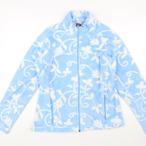 Natural Reflections Women's Blue Floral Fleece Jacket XL