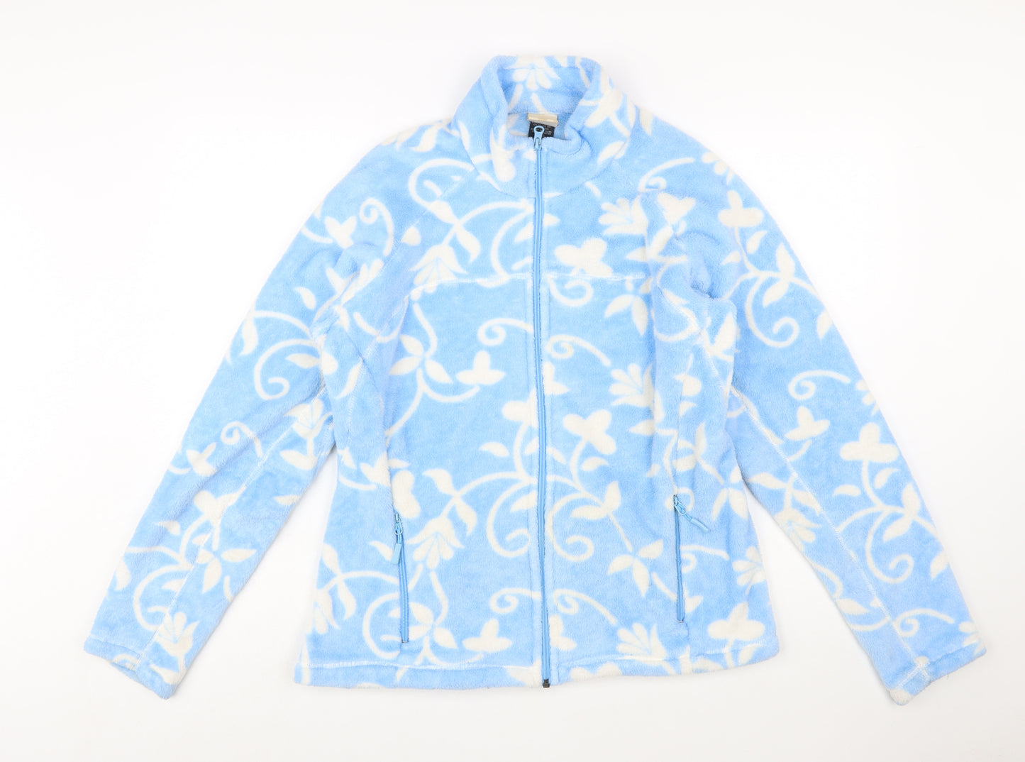 Natural Reflections Women's Blue Floral Fleece Jacket XL