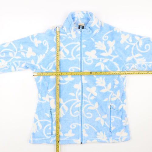 Natural Reflections Women's Blue Floral Fleece Jacket XL