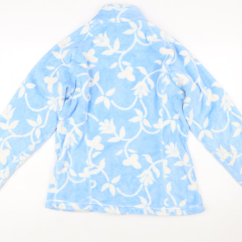 Natural Reflections Women's Blue Floral Fleece Jacket XL