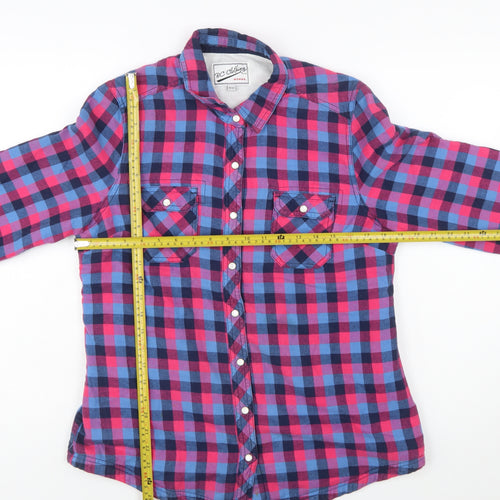 BC Clothing Women's Multicoloured Checked Flannel Button-Up Shirt Size M