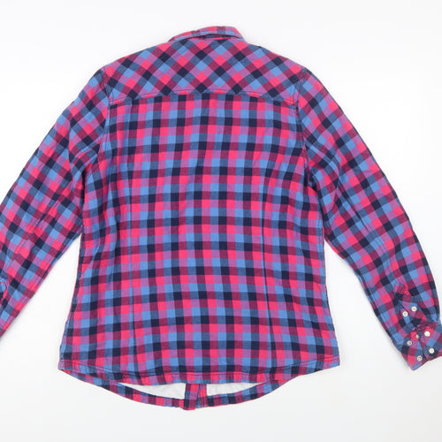 BC Clothing Women's Multicoloured Checked Flannel Button-Up Shirt Size M