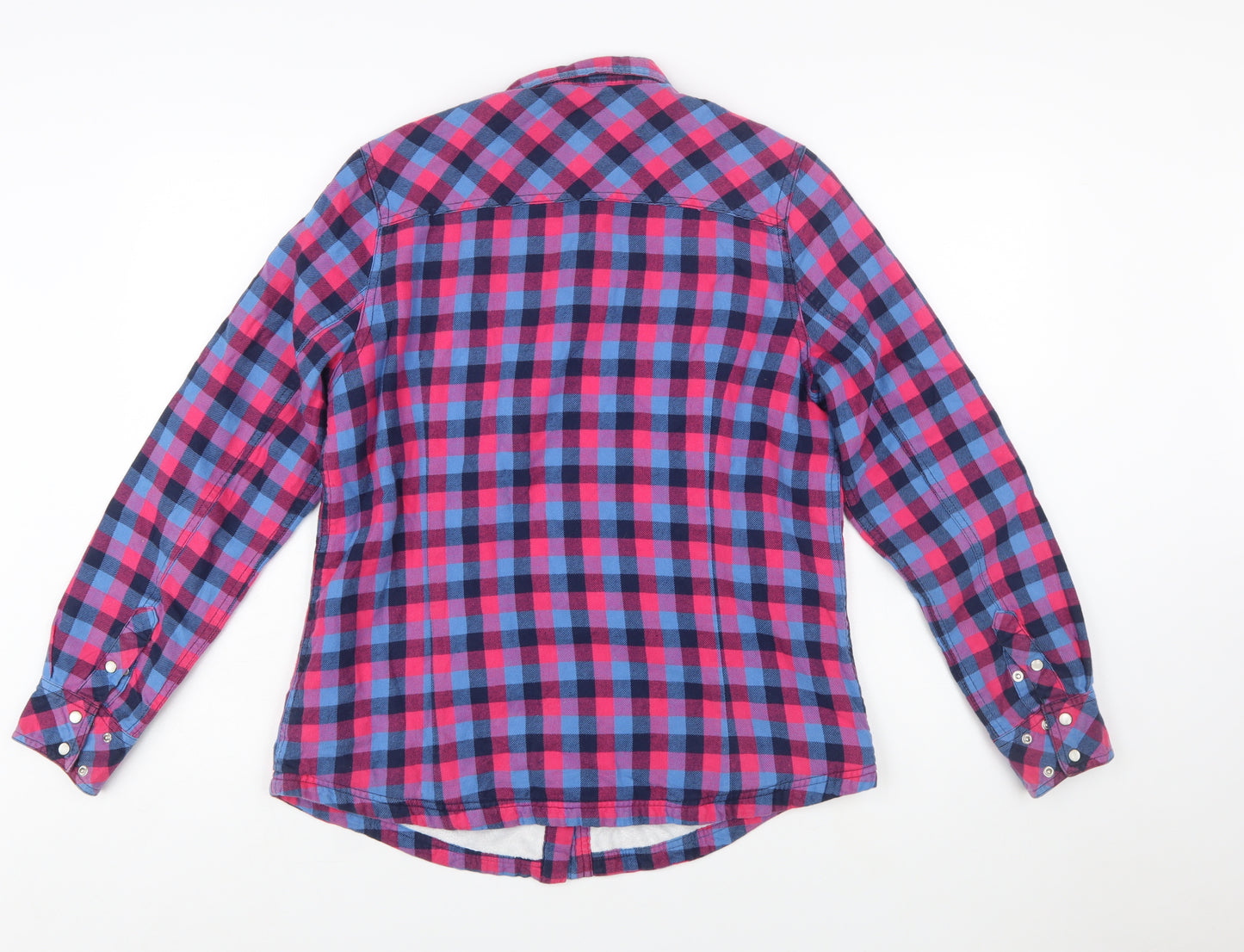 BC Clothing Women's Multicoloured Checked Flannel Button-Up Shirt Size M