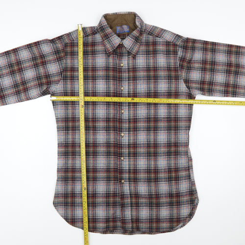 Pendleton Men's Multicoloured Wool Plaid Flannel Button-Up Shirt M