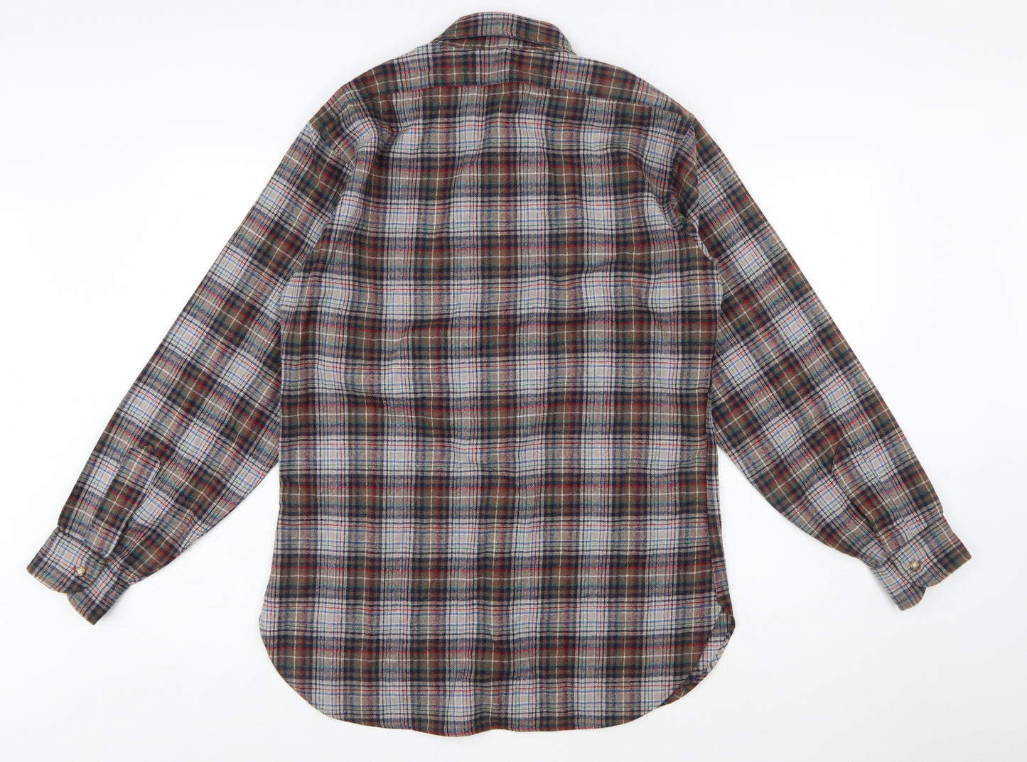 Pendleton Men's Multicoloured Wool Plaid Flannel Button-Up Shirt M